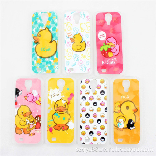 New Arrival Creative 3D Bling Swarovski Rubber Yellow Dark Hard Back Case for Samsung Galaxy S4 i9500
